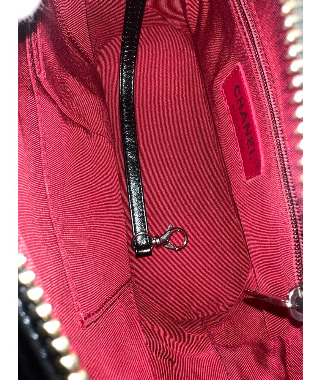 CHANEL Черная кожаная сумка через плечо, фото 8