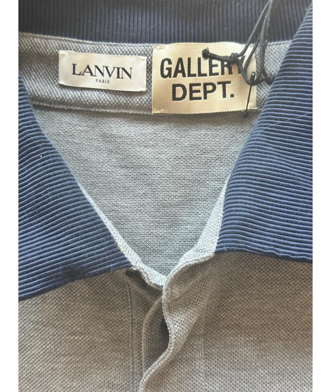 Gallery Dept Серое хлопковое поло с коротким рукавом, фото 2