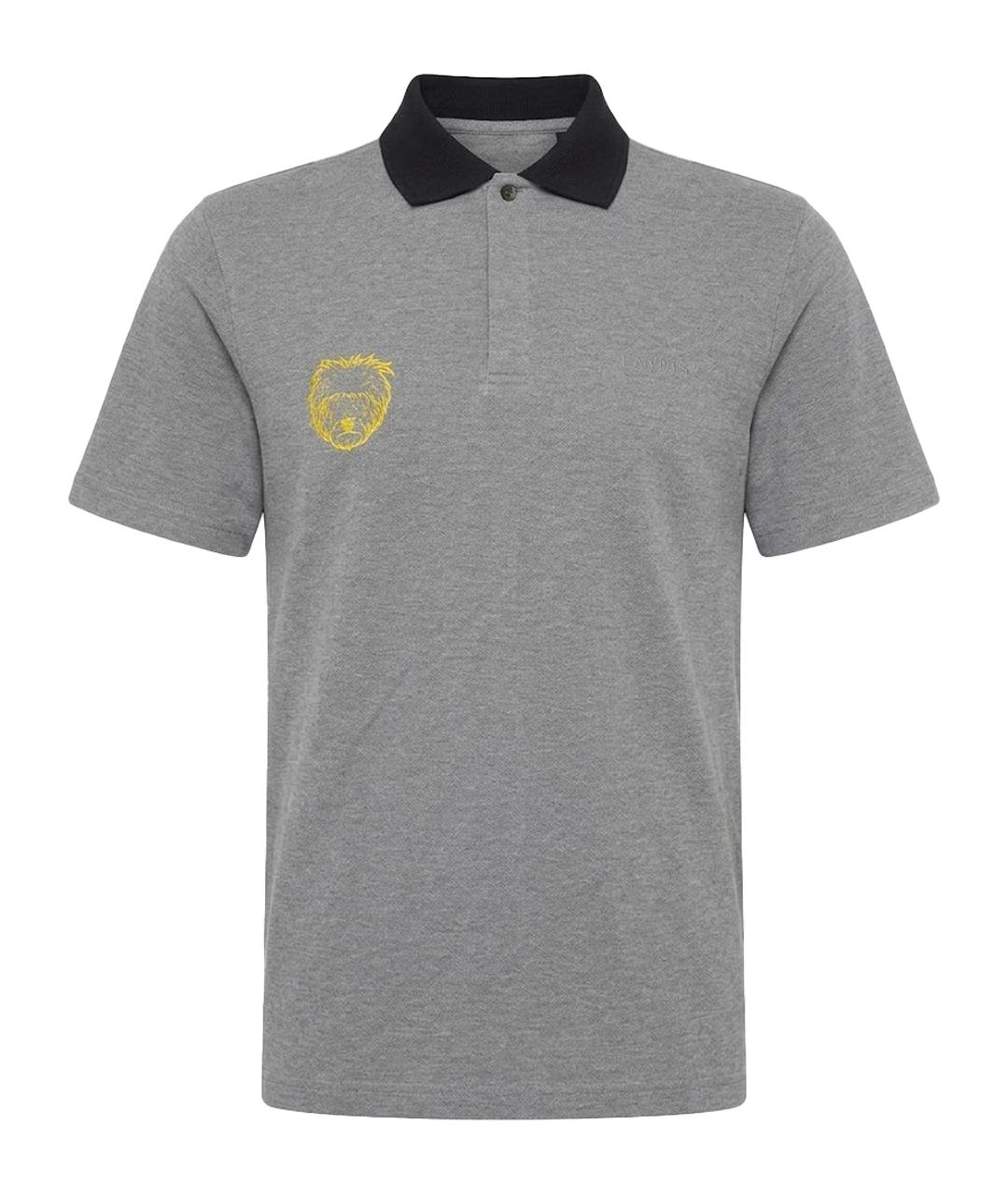 Gallery Dept Серое хлопковое поло с коротким рукавом, фото 1