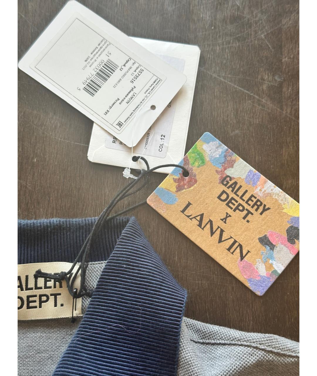 Gallery Dept Серое хлопковое поло с коротким рукавом, фото 3