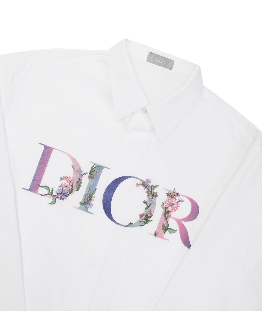CHRISTIAN DIOR Белая хлопковая классическая рубашка, фото 9