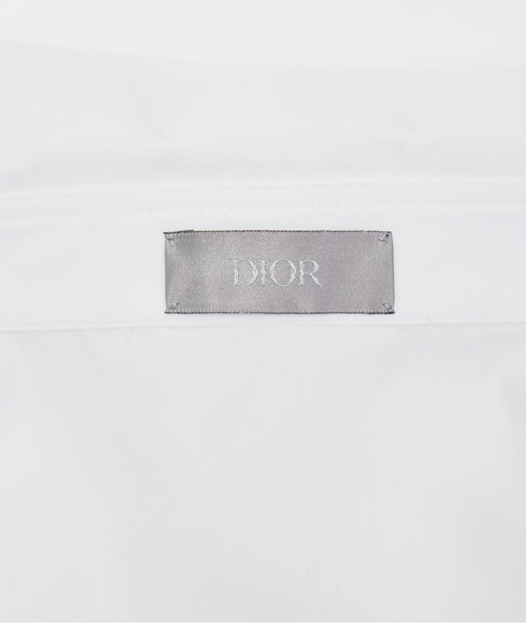 CHRISTIAN DIOR Белая хлопковая классическая рубашка, фото 3