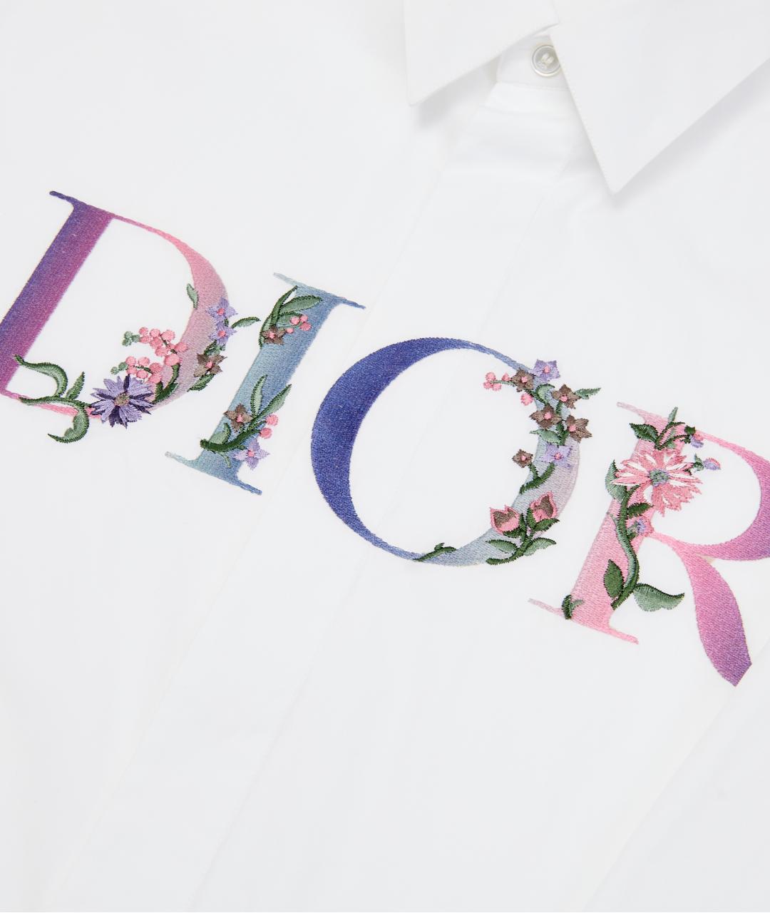 CHRISTIAN DIOR Белая хлопковая классическая рубашка, фото 6