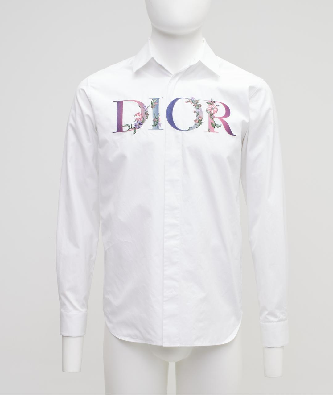 CHRISTIAN DIOR Белая хлопковая классическая рубашка, фото 7