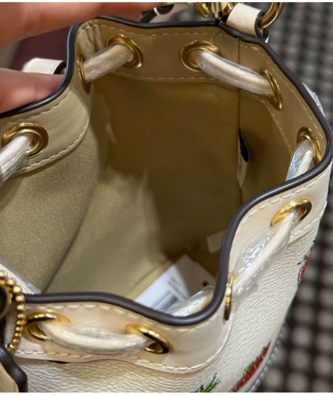 COACH Белая сумка через плечо, фото 4