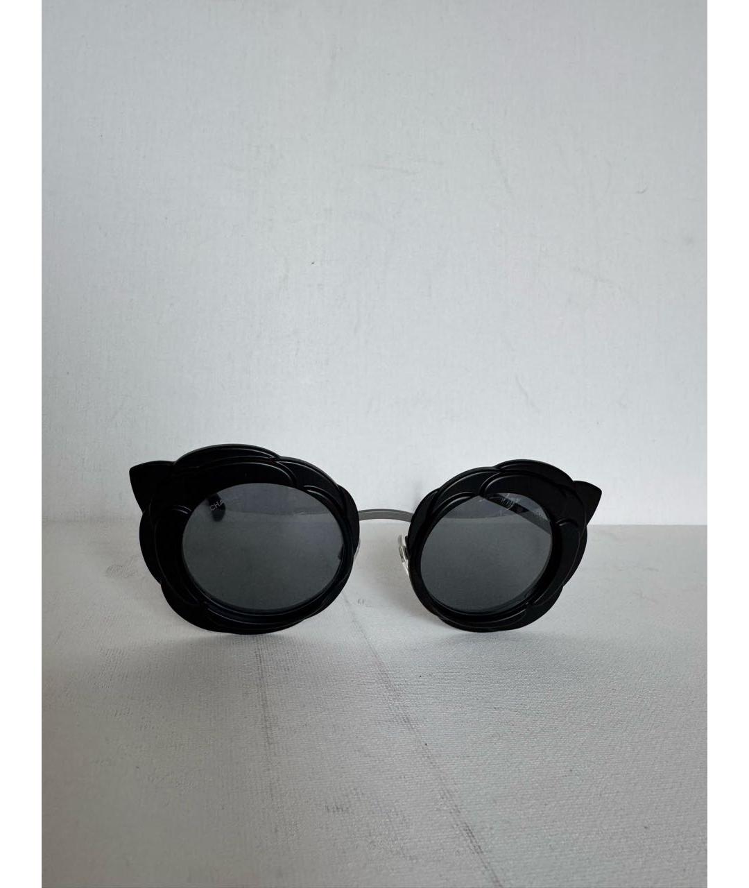 CHANEL Черные пластиковые солнцезащитные очки, фото 8