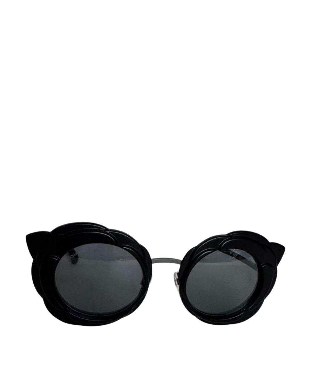 CHANEL Черные пластиковые солнцезащитные очки, фото 1