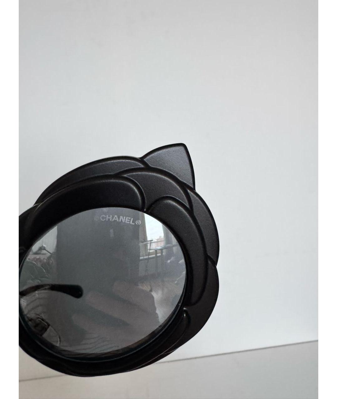 CHANEL Черные пластиковые солнцезащитные очки, фото 3