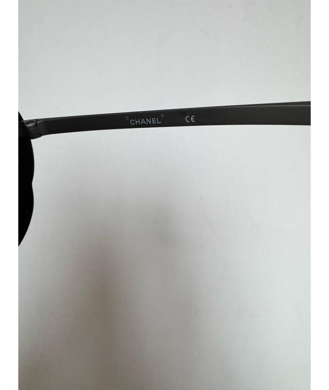 CHANEL Черные пластиковые солнцезащитные очки, фото 6