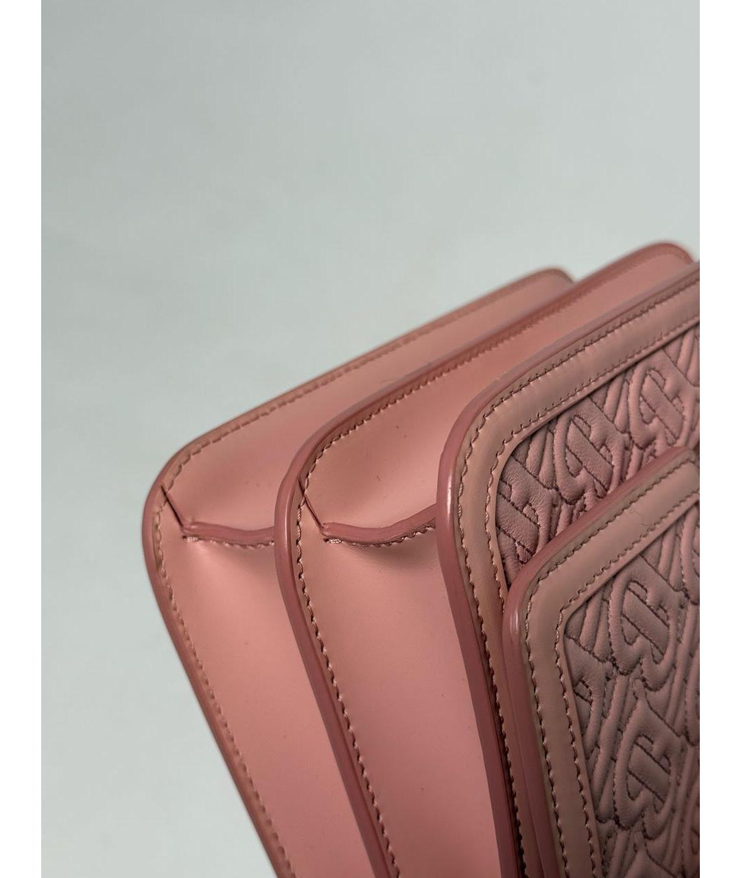 BURBERRY Розовая кожаная сумка через плечо, фото 5