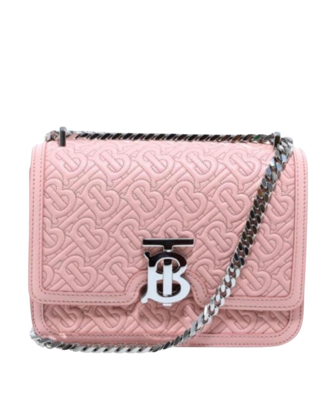 BURBERRY Розовая кожаная сумка через плечо, фото 1