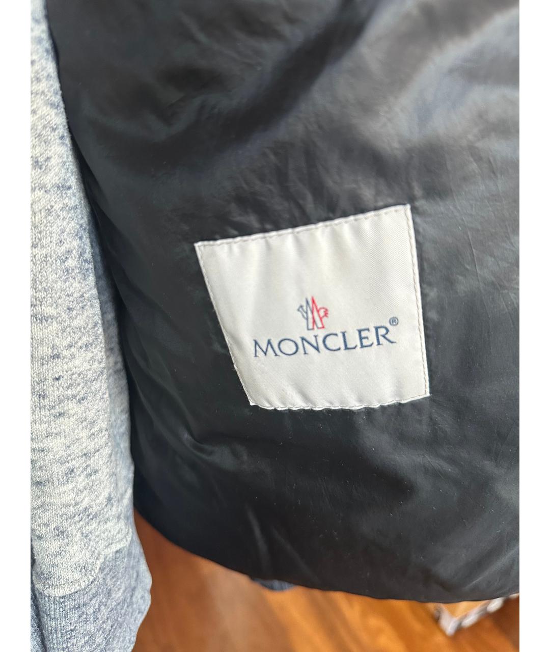 MONCLER Черный полиамидовый пуховик, фото 3