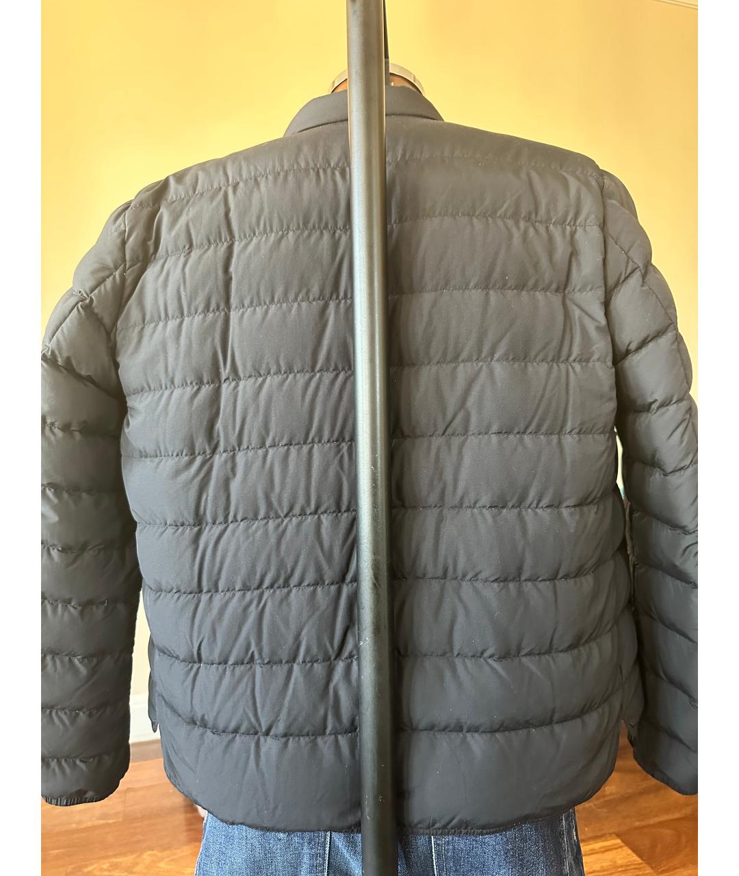 MONCLER Черный полиамидовый пуховик, фото 2