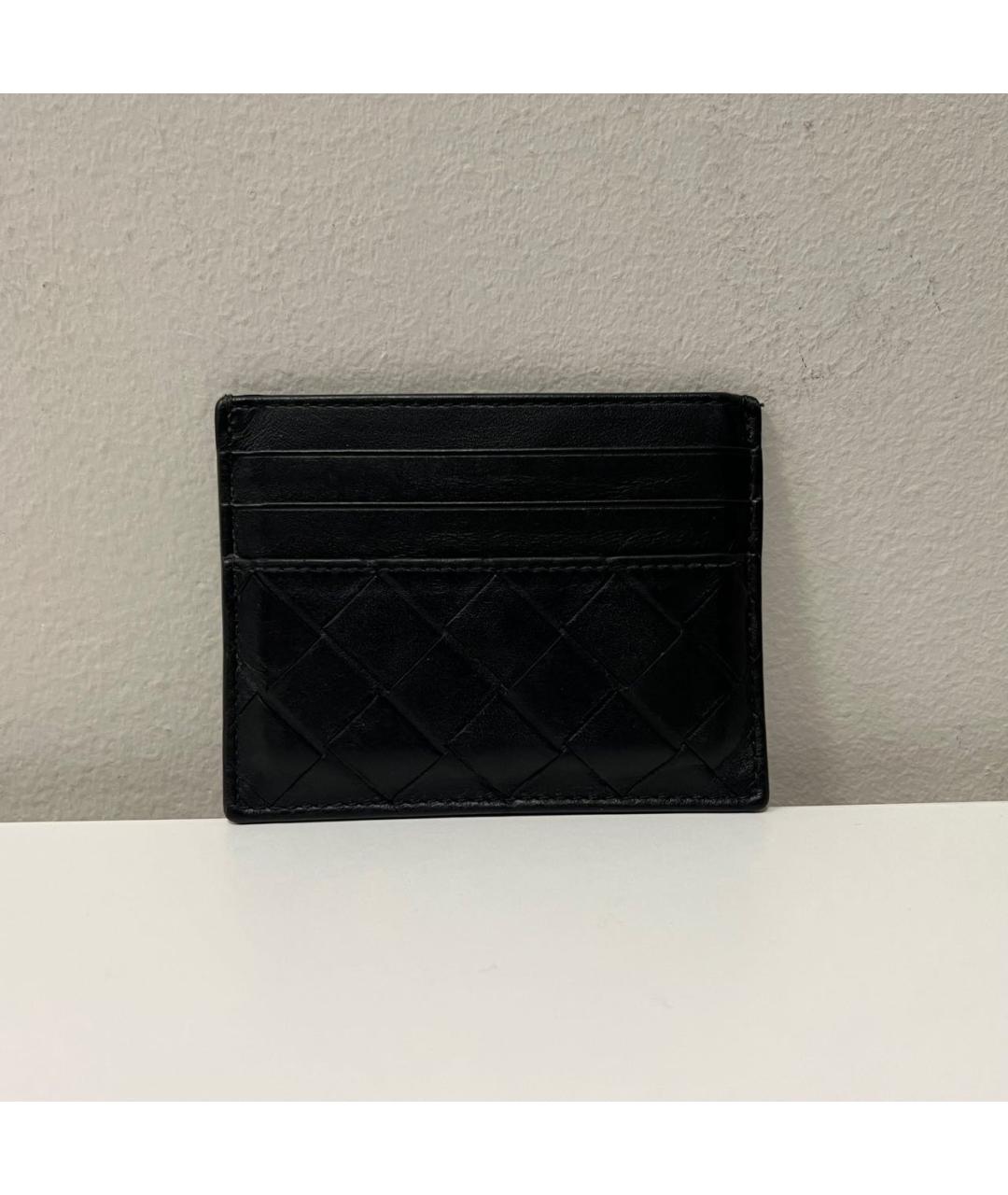 BOTTEGA VENETA Черный кожаный кардхолдер, фото 2