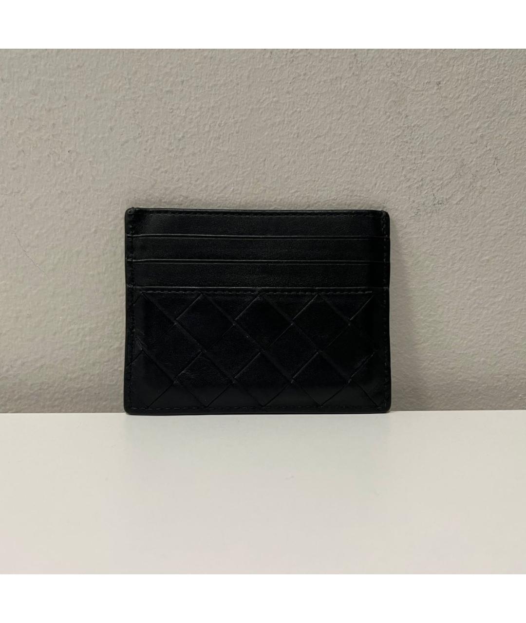 BOTTEGA VENETA Черный кожаный кардхолдер, фото 6