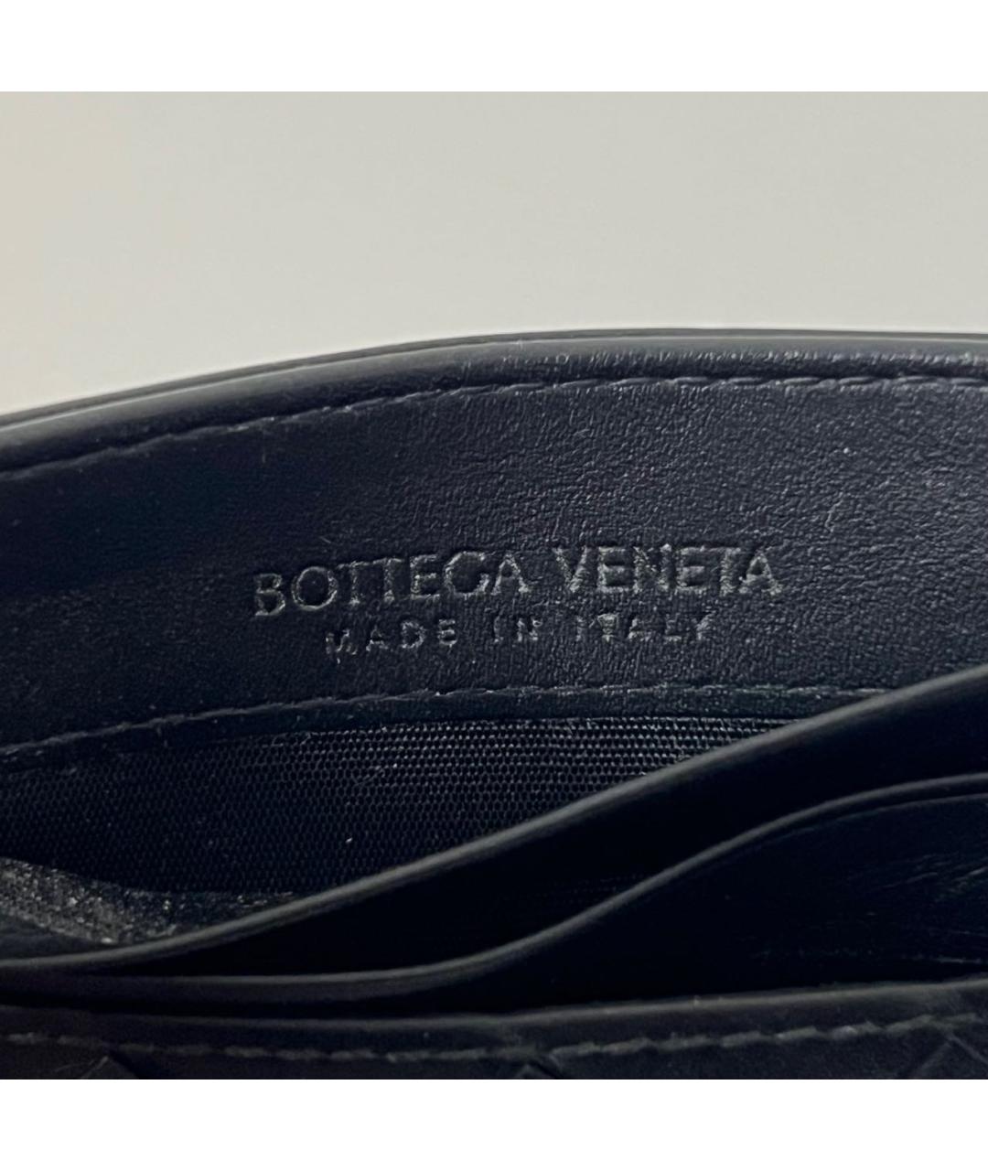 BOTTEGA VENETA Черный кожаный кардхолдер, фото 4
