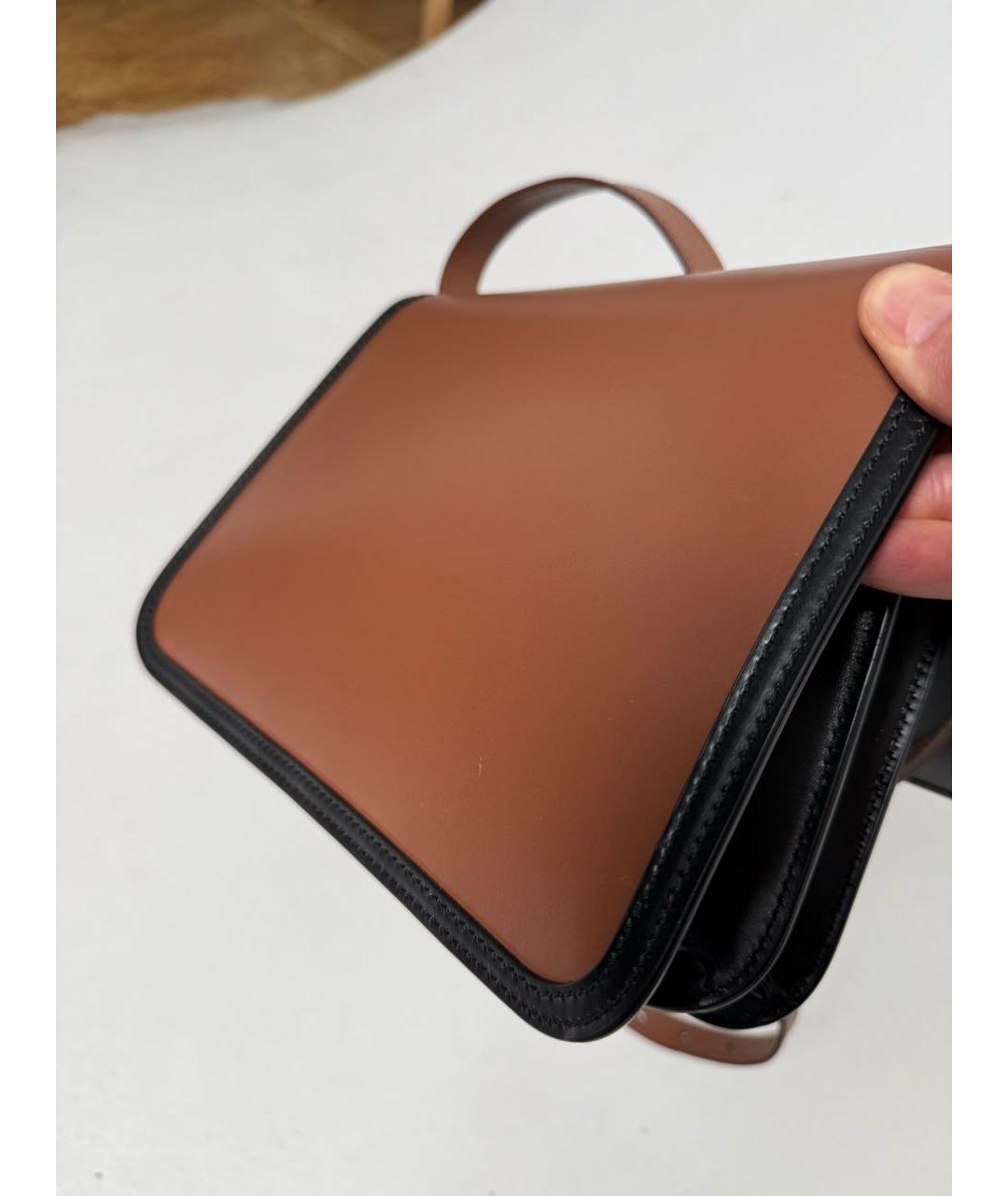 BURBERRY Коричневая кожаная сумка через плечо, фото 7