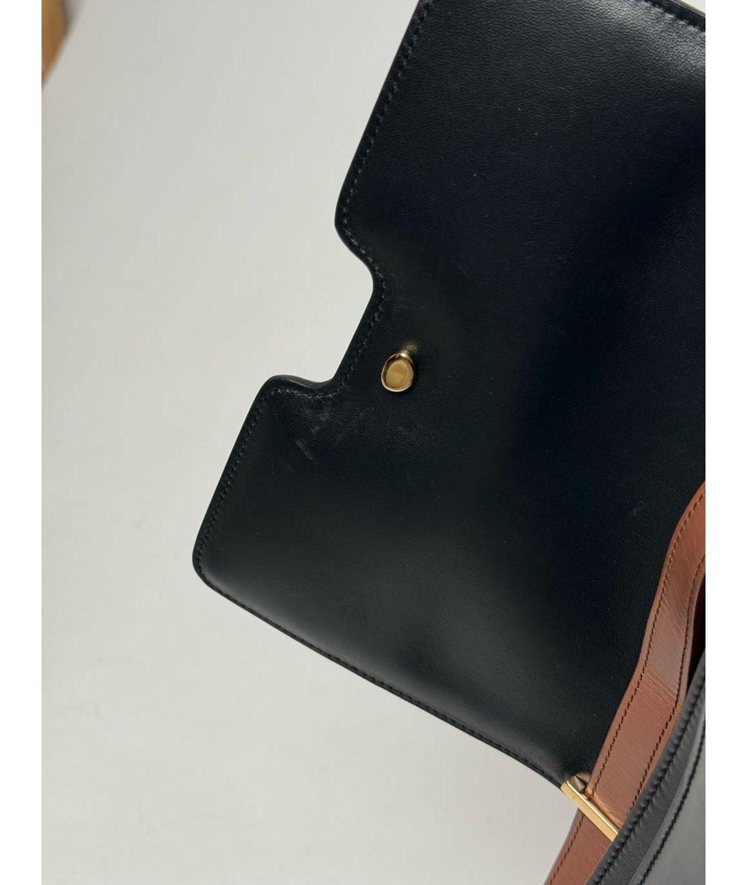 BURBERRY Коричневая кожаная сумка через плечо, фото 6