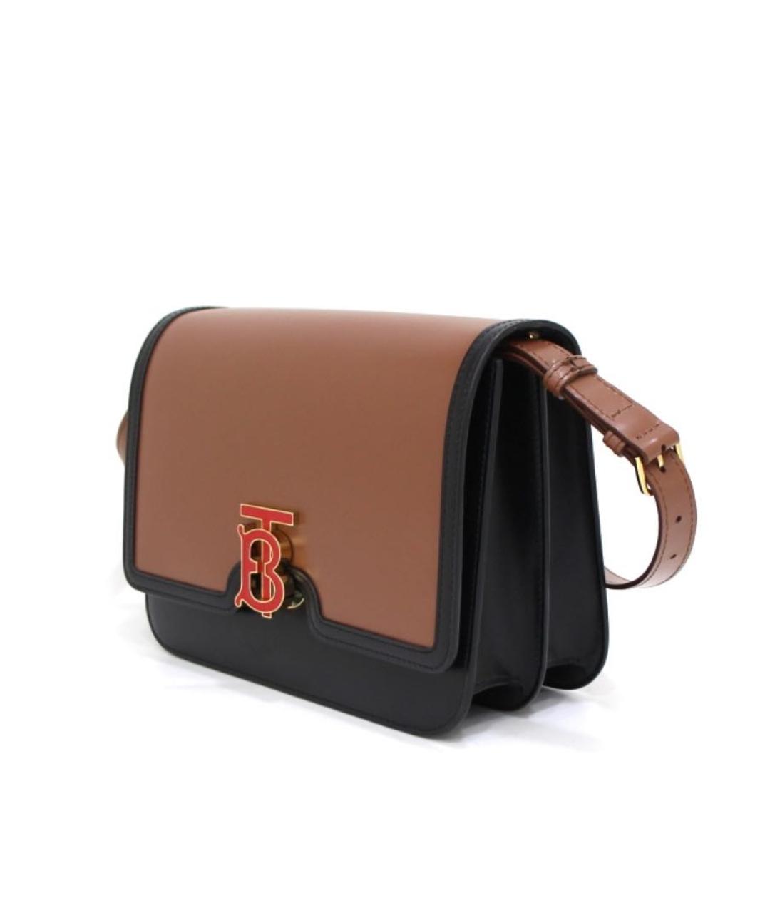 BURBERRY Коричневая кожаная сумка через плечо, фото 2