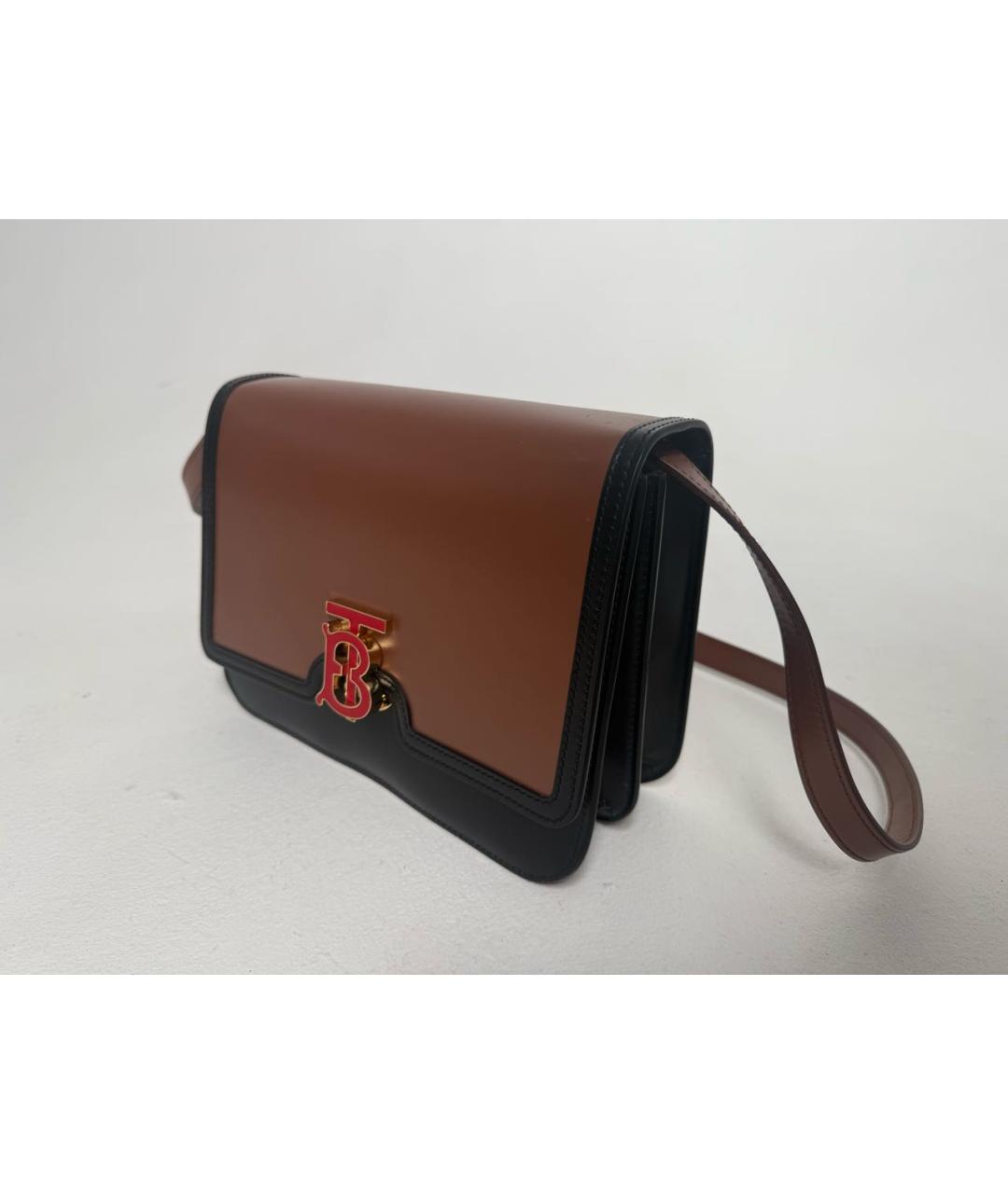 BURBERRY Коричневая кожаная сумка через плечо, фото 3