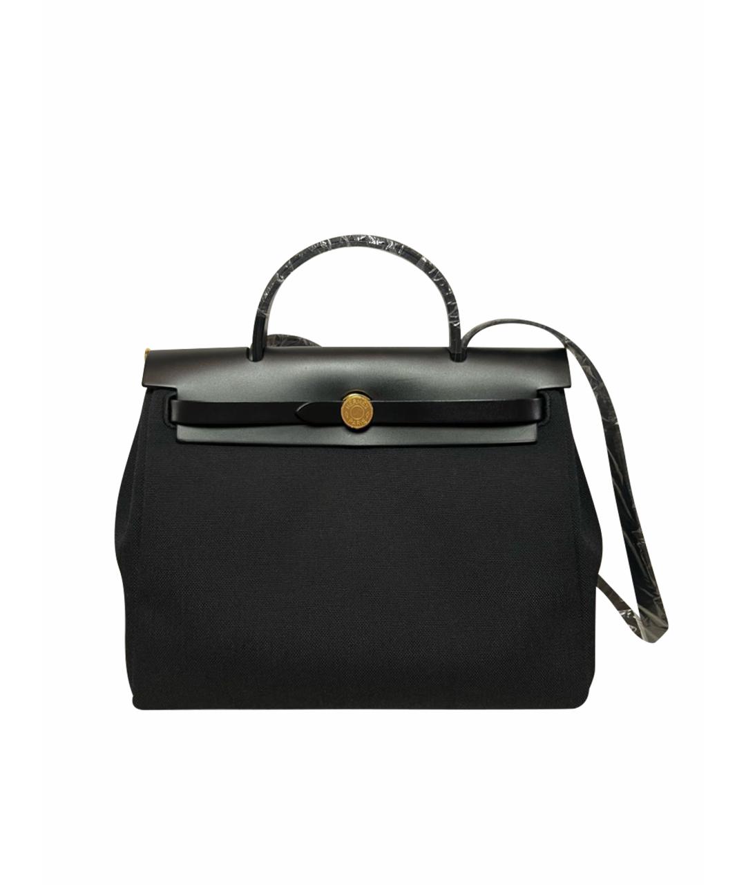 HERMES Черная тканевая сумка через плечо, фото 1