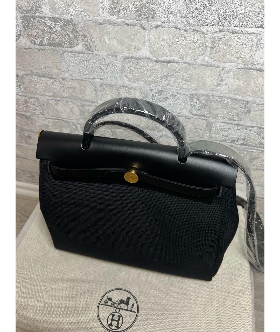 HERMES Черная тканевая сумка через плечо, фото 3