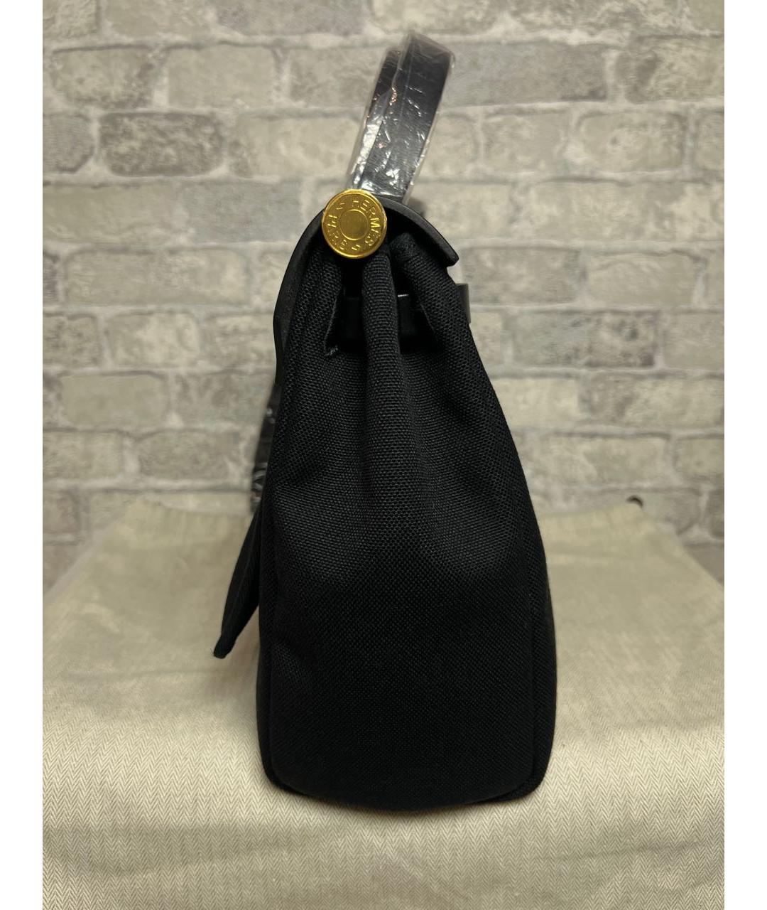 HERMES Черная тканевая сумка через плечо, фото 6