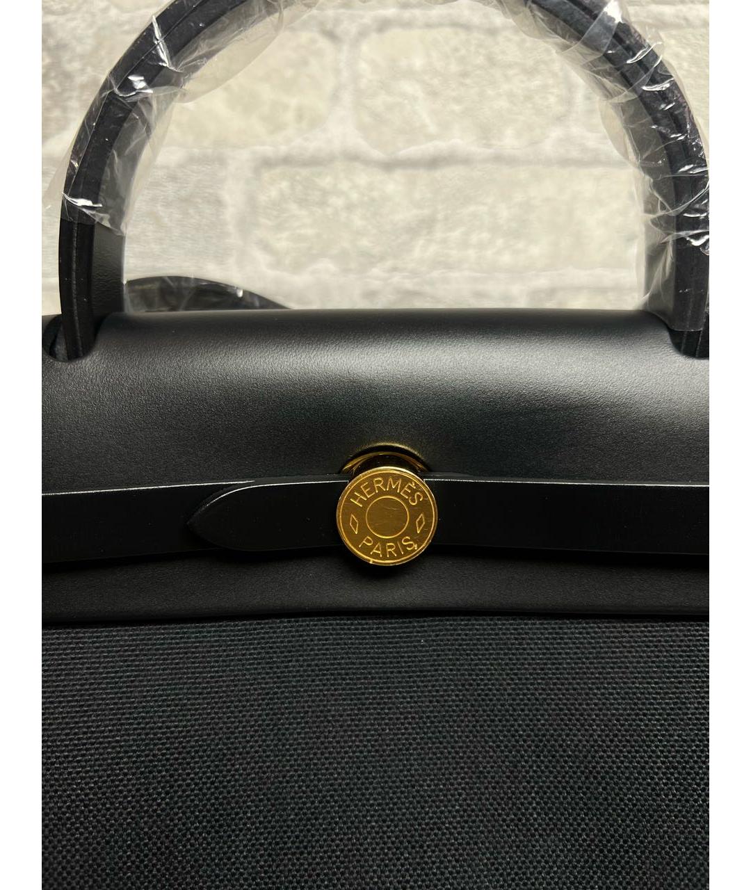 HERMES Черная тканевая сумка через плечо, фото 4