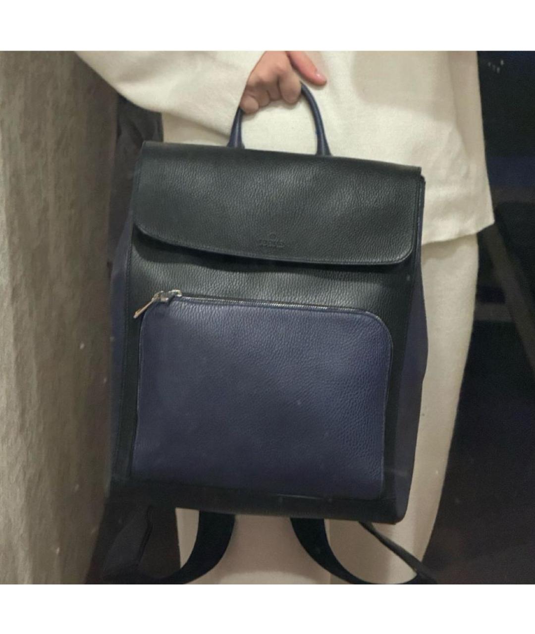 GUCCI Темно-синий кожаный рюкзак, фото 2