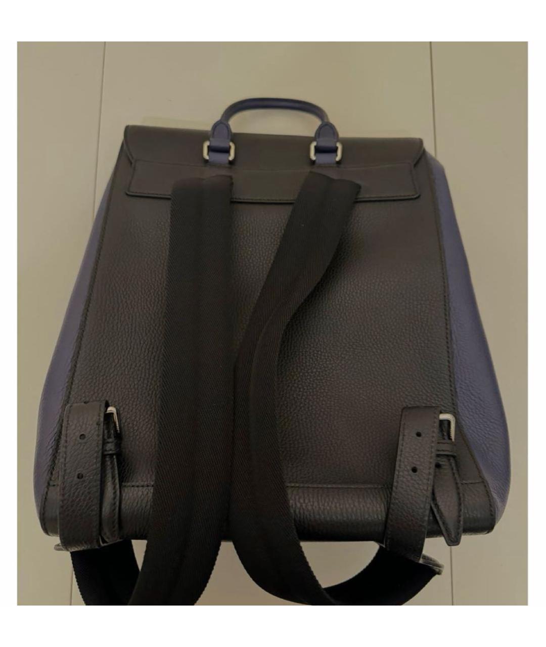 GUCCI Темно-синий кожаный рюкзак, фото 4