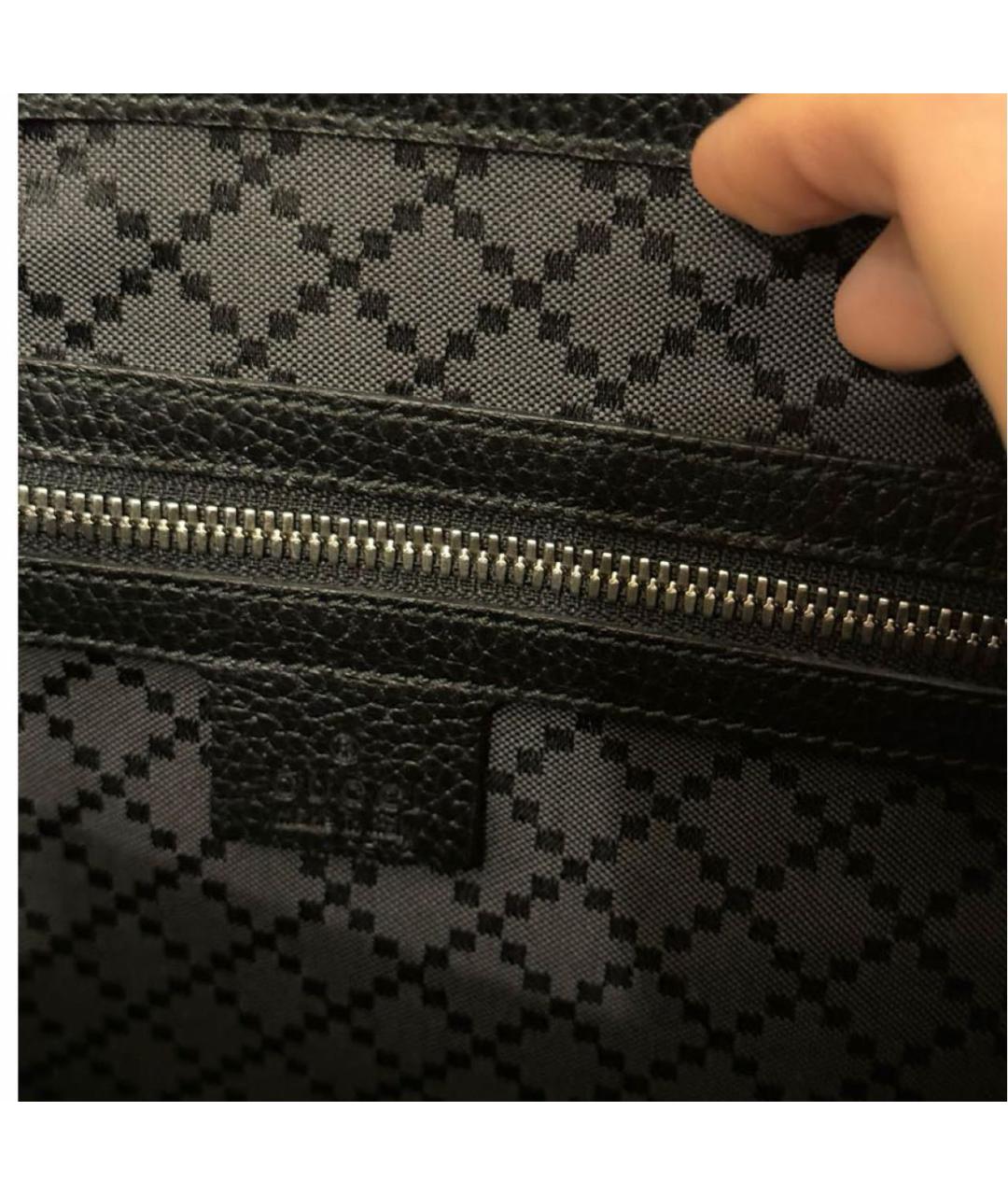 GUCCI Темно-синий кожаный рюкзак, фото 5