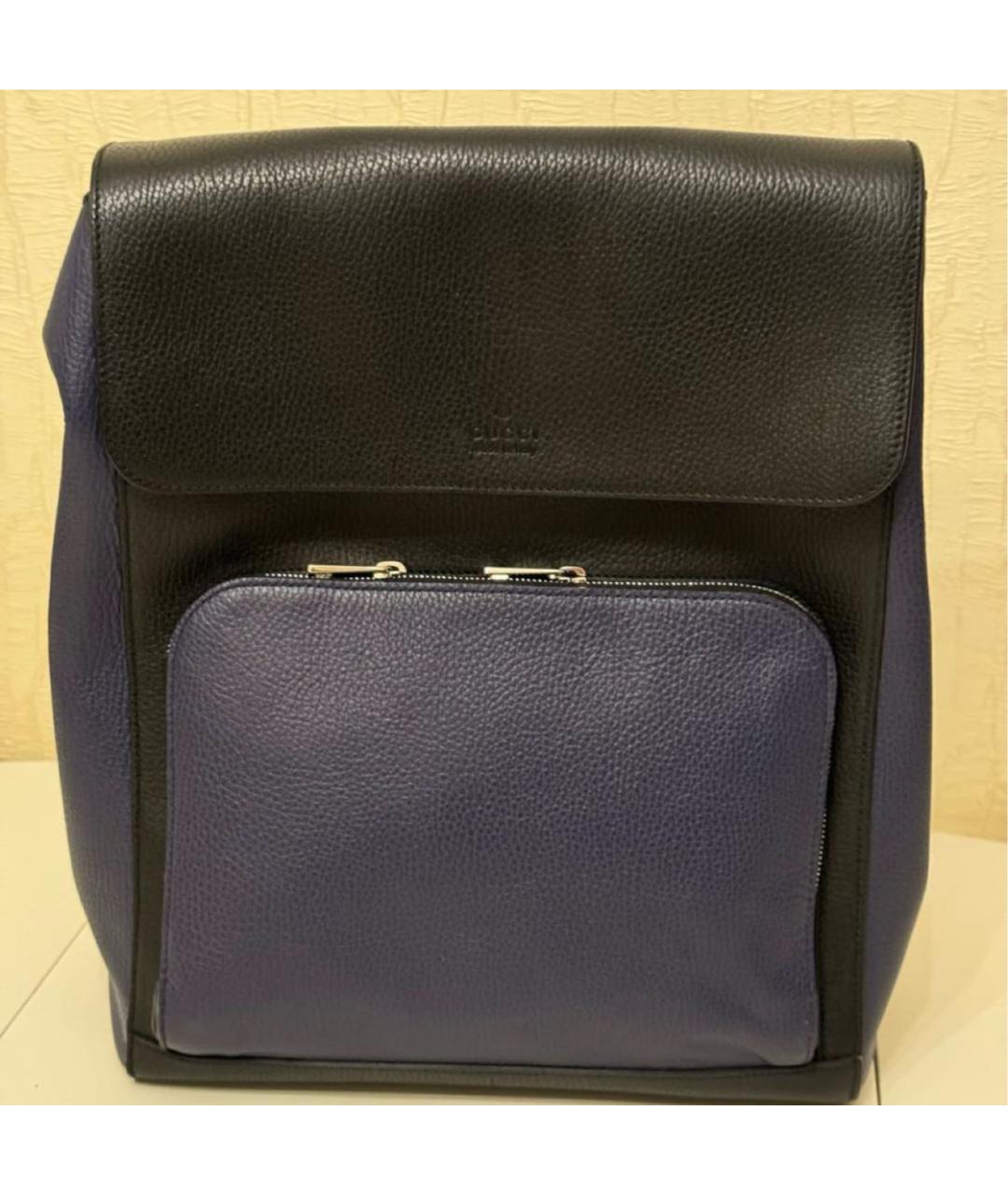 GUCCI Темно-синий кожаный рюкзак, фото 3