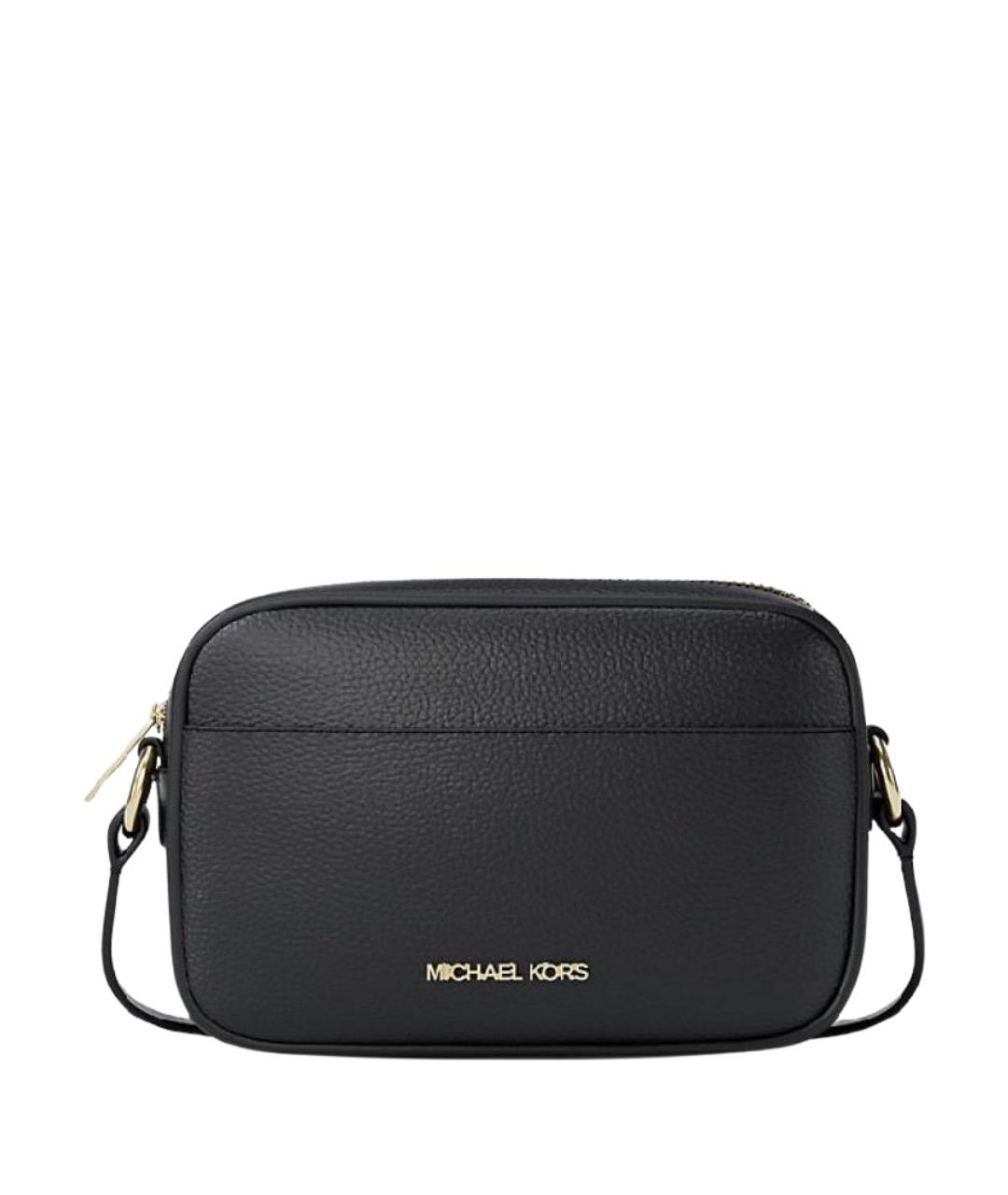 MICHAEL KORS Черная кожаная сумка через плечо, фото 1