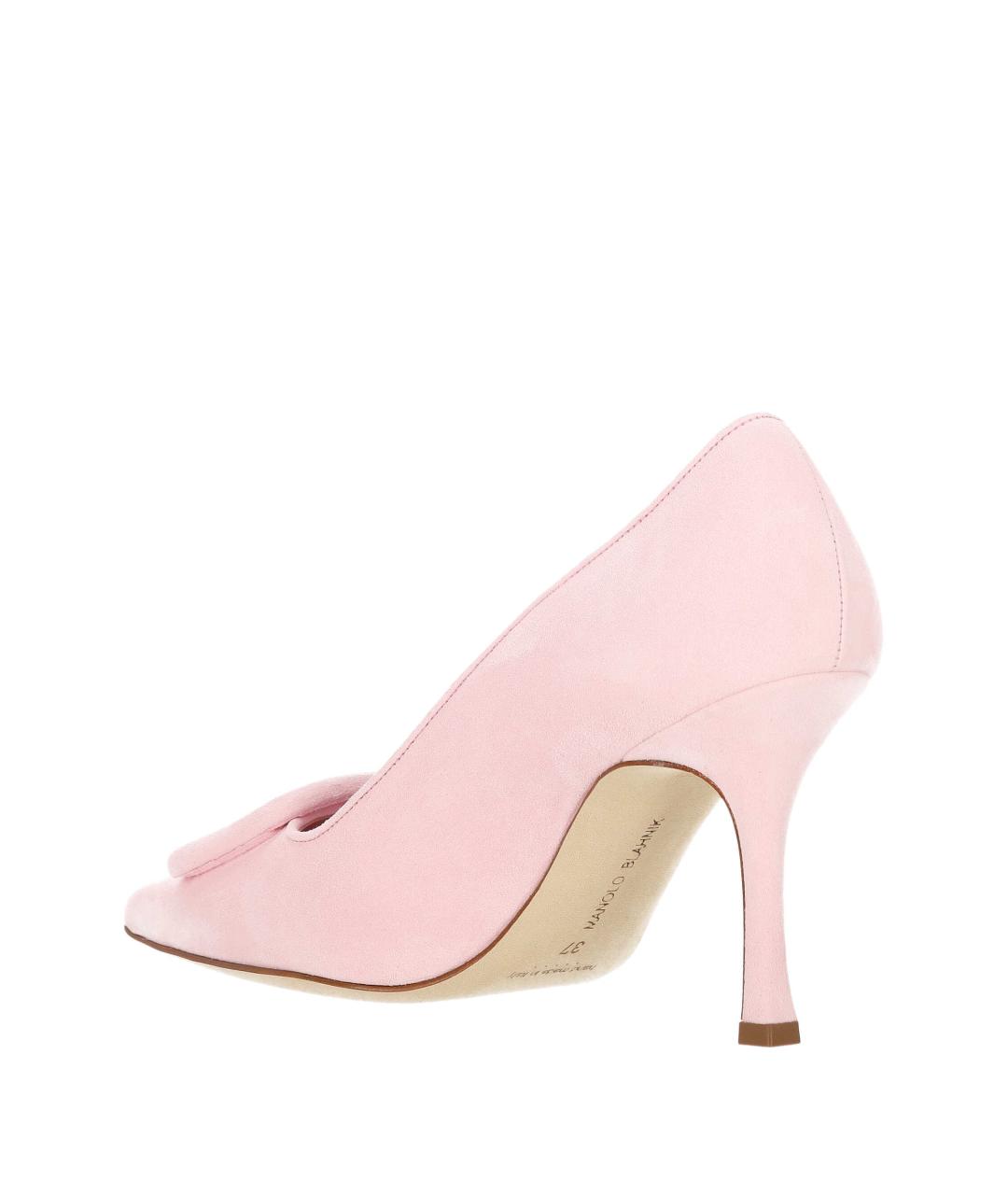 MANOLO BLAHNIK Розовые замшевые туфли, фото 3