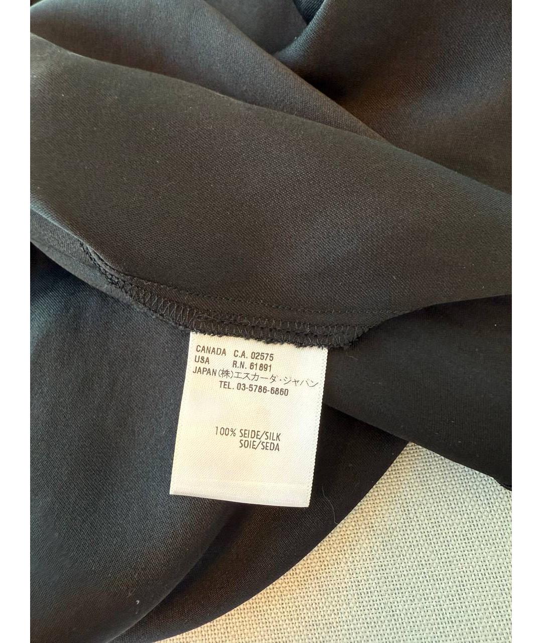 ESCADA Черная шелковая блузы, фото 4