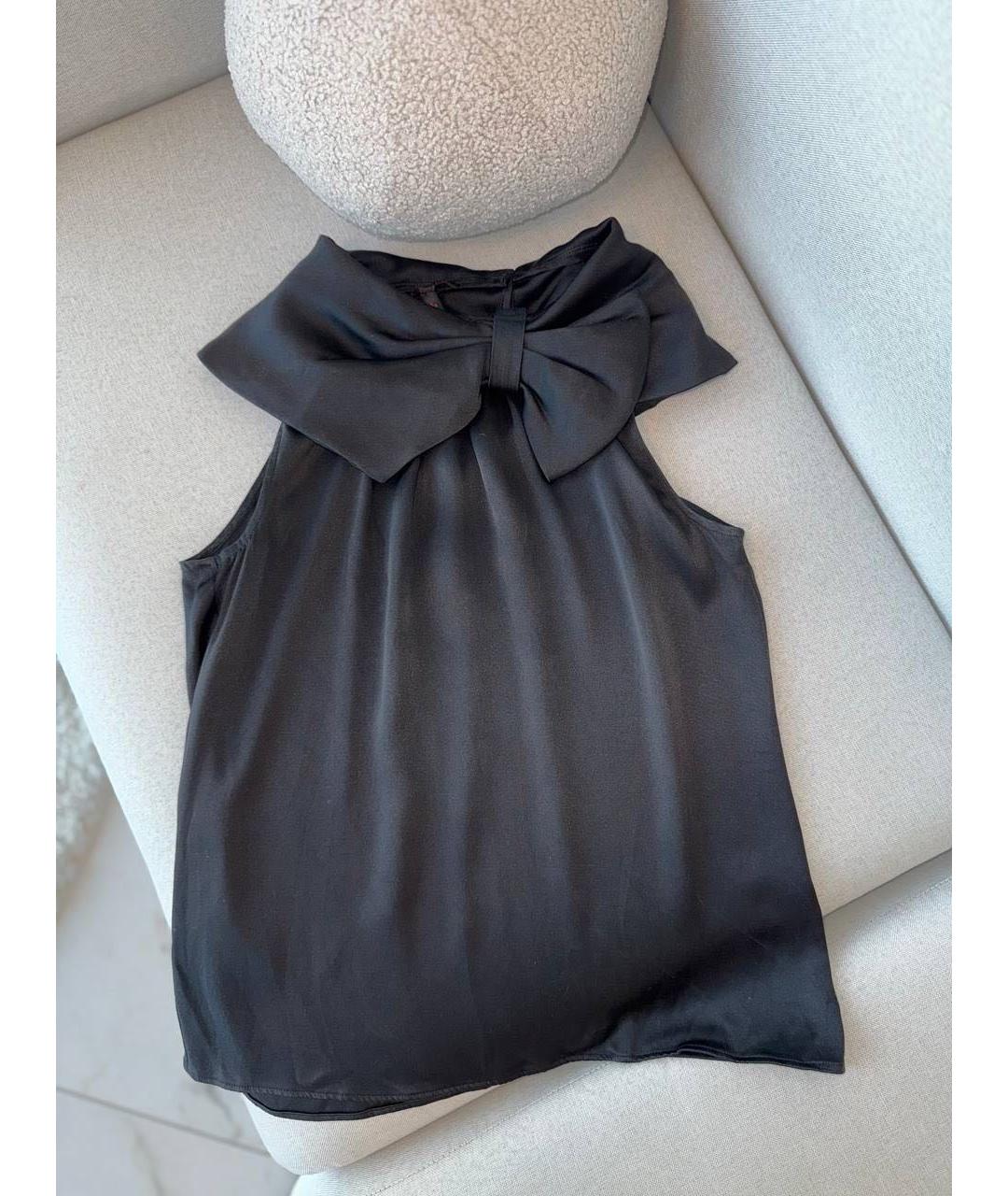 ESCADA Черная шелковая блузы, фото 9