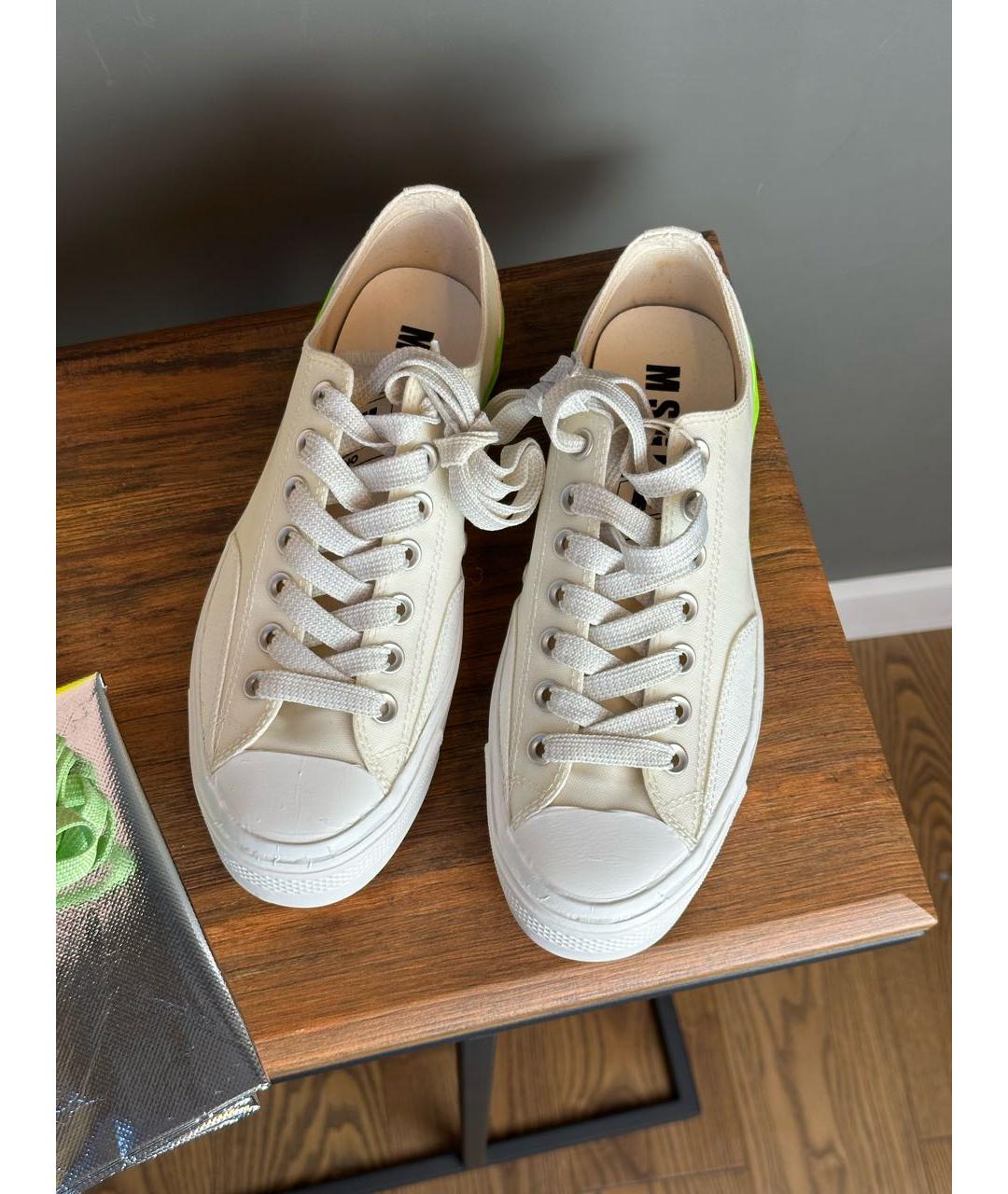 MSGM Белые текстильные кеды, фото 3