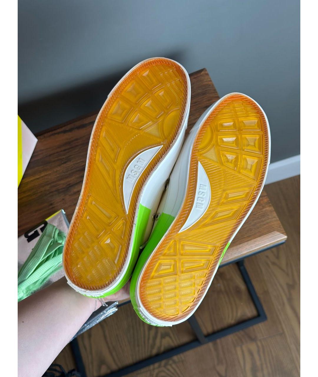 MSGM Белые текстильные кеды, фото 5