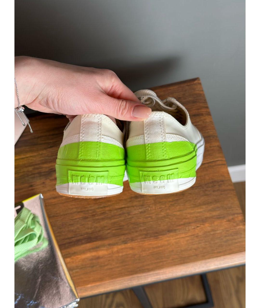 MSGM Белые текстильные кеды, фото 4