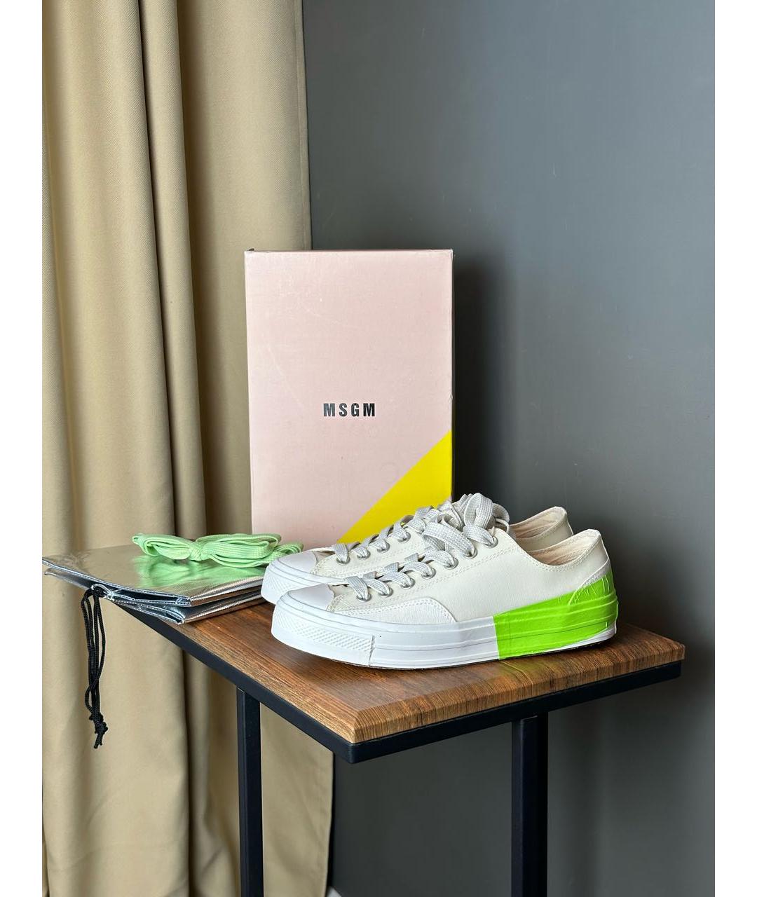 MSGM Белые текстильные кеды, фото 2