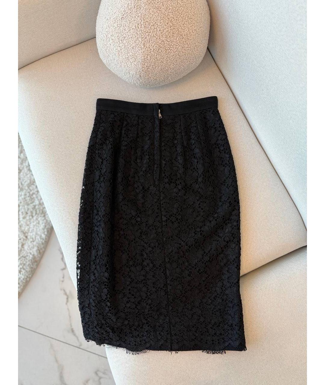 DOLCE&GABBANA Черная юбка миди, фото 2