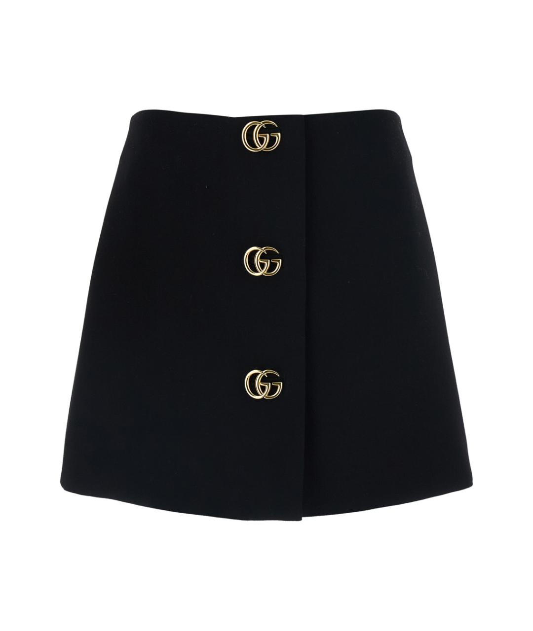 GUCCI Черная юбка миди, фото 1