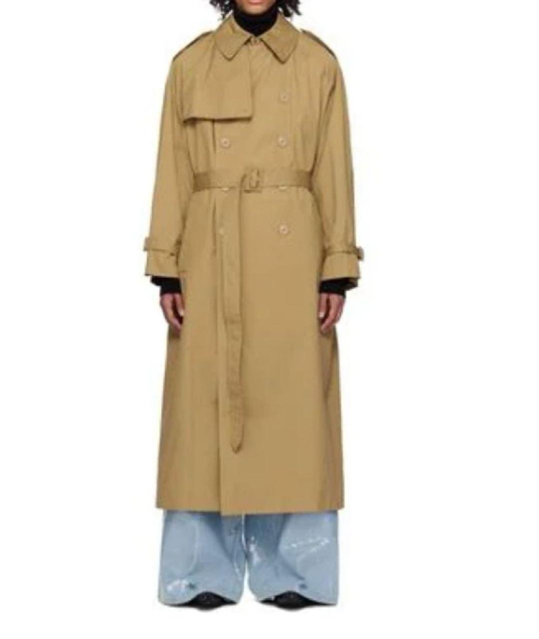 VETEMENTS Бежевый вискозный тренч/плащ, фото 6