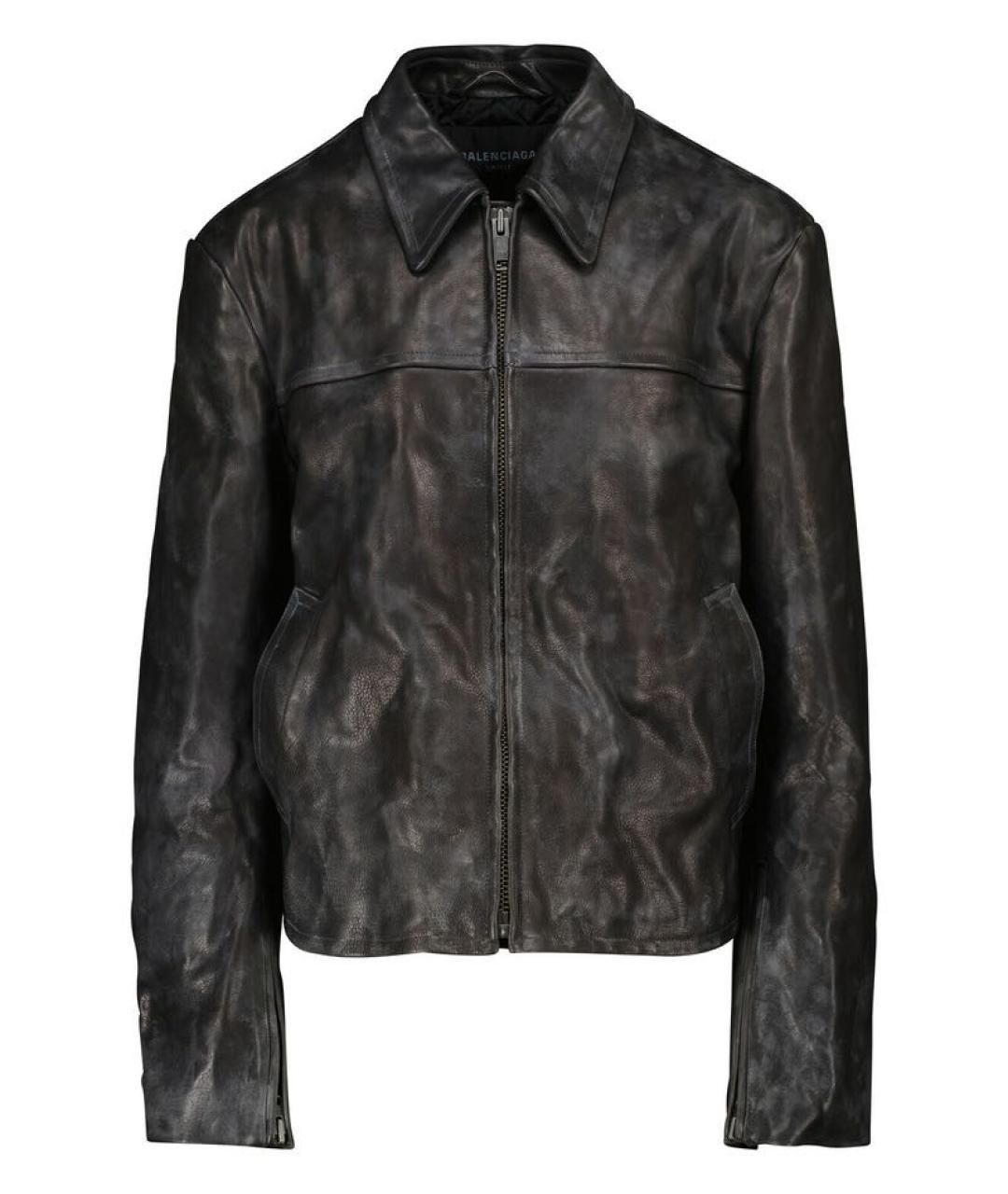 BALENCIAGA Коричневая кожаная куртка, фото 9