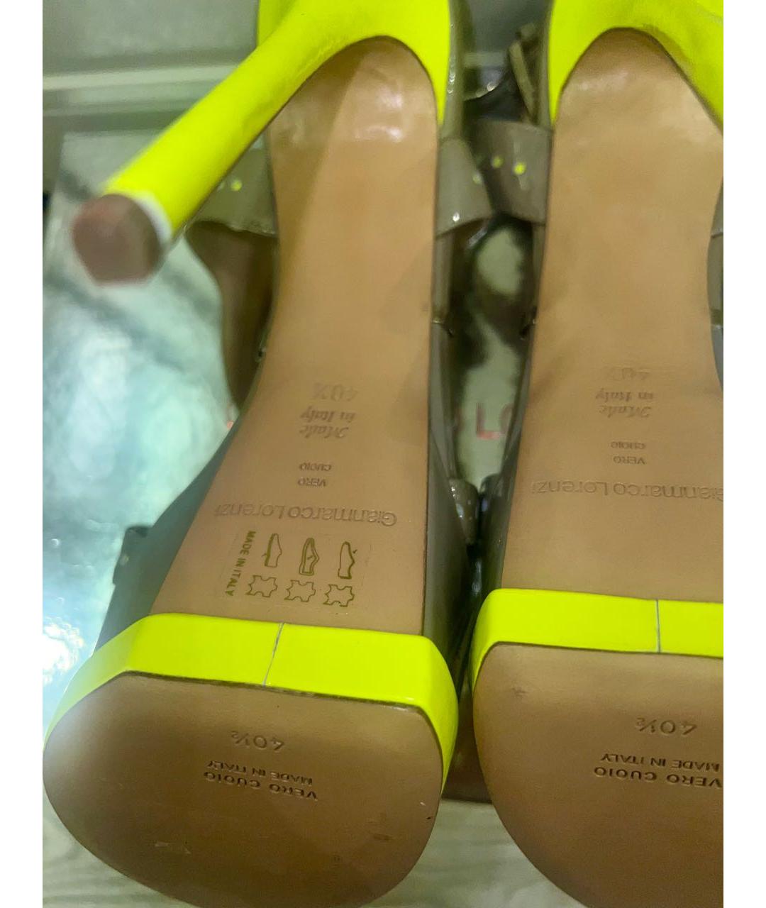 GIAN MARCO LORENZI Серые кожаные босоножки, фото 7