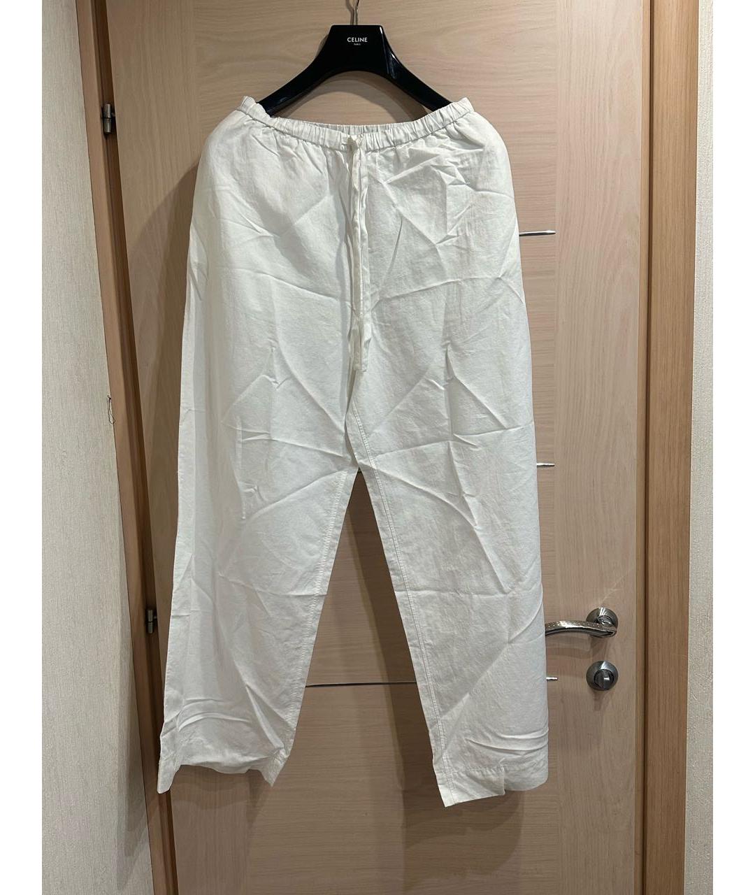 COS Белые льняные прямые брюки, фото 3