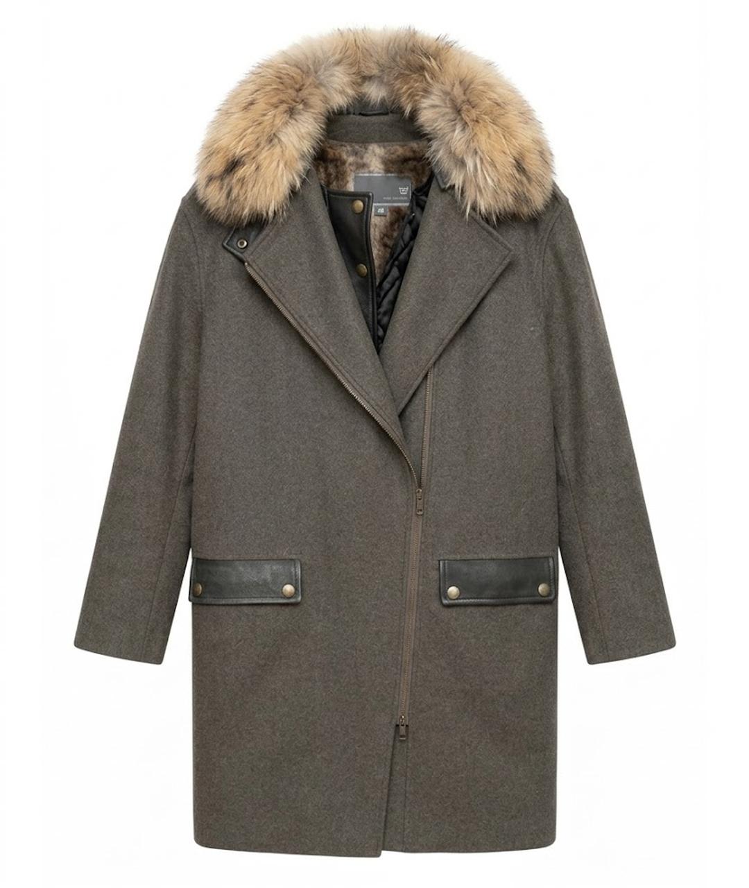 YVES SALOMON Коричневое пальто, фото 1