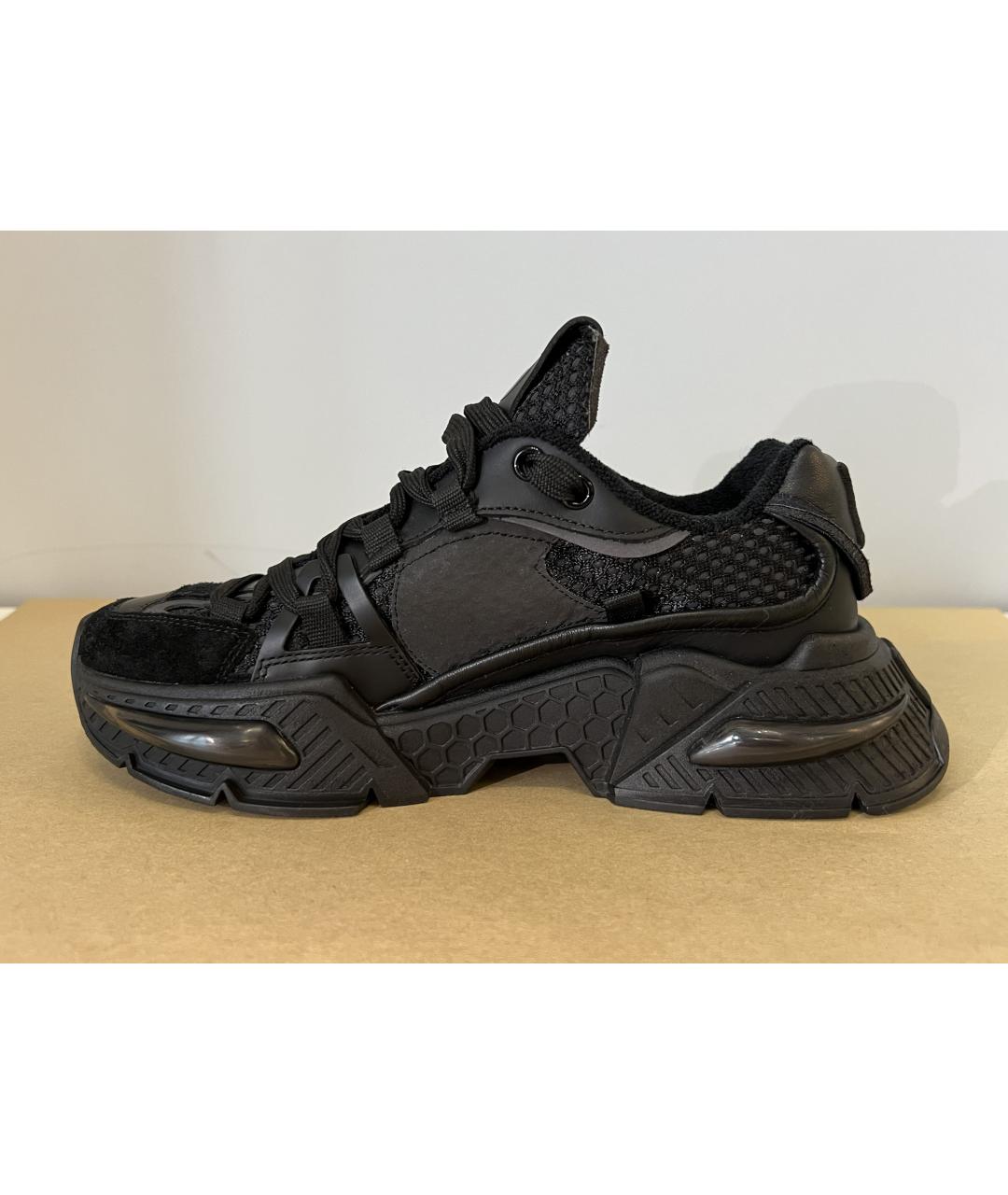 DOLCE&GABBANA Черные текстильные кроссовки, фото 2