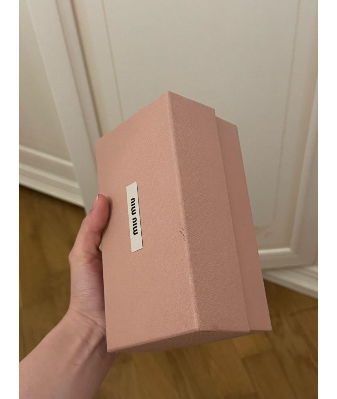 MIU MIU Золотые металлические солнцезащитные очки, фото 4