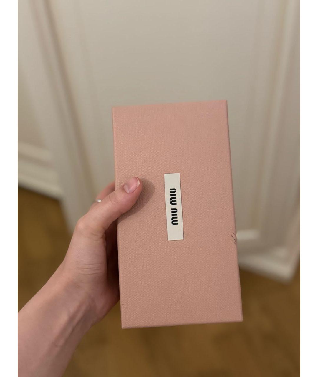 MIU MIU Золотые металлические солнцезащитные очки, фото 3